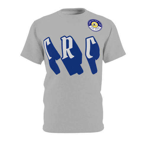 Compton Run Club Unisex Cut & Sew Tee - Grey/Blue/White