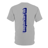 Compton Run Club Unisex Cut & Sew Tee - Grey/Blue/White